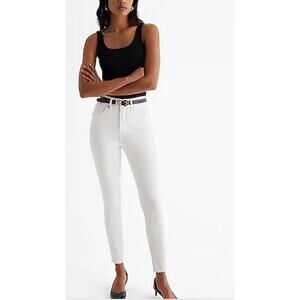 Express High Waisted White Supersoft Skinny Jeans, Size 0R